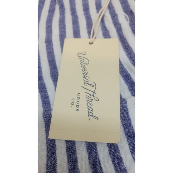 Women's Striped Long Sleeve Half Placket Blouse - Universal Thread, Blue XS - Picture 5 of 8